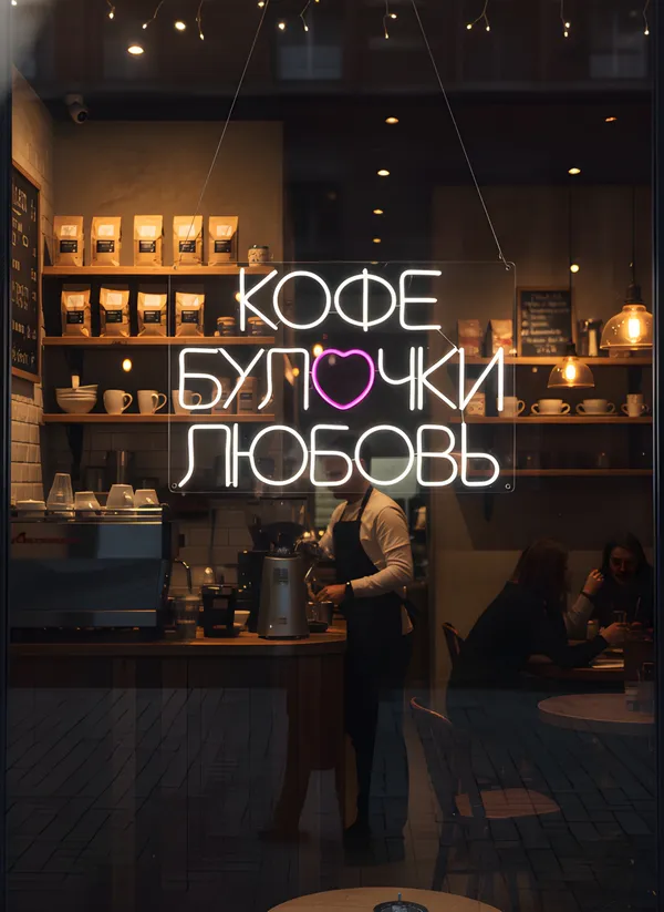 Неоновая вывеска пример 10